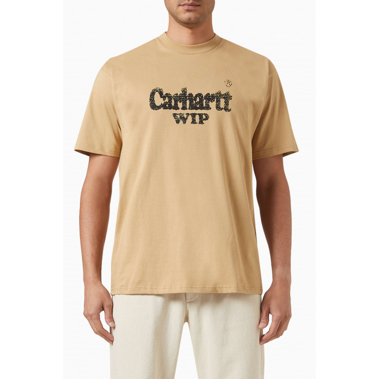 Carhartt WIP - Spree Halftone T-shirt in Organic Cotton-jersey Brown
