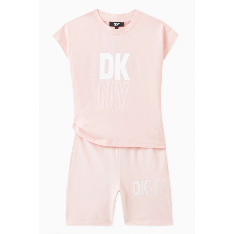 DKNY - Logo T-shirt in Cotton Jersey Pink