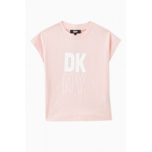 DKNY - Logo T-shirt in Cotton Jersey Pink