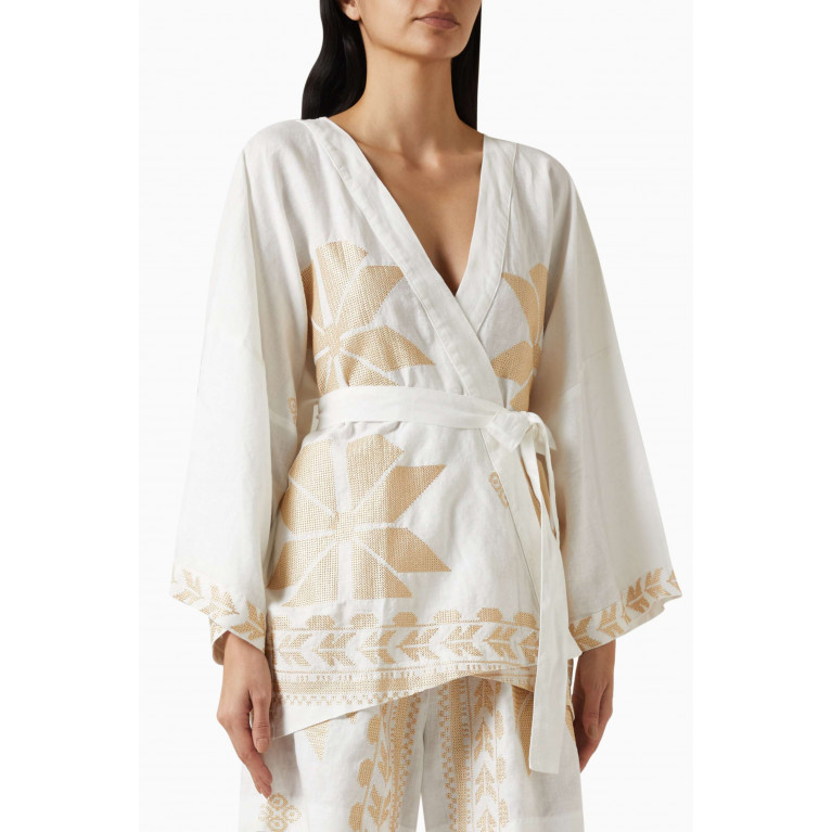 Kori - Short Belted Kimono in Linen