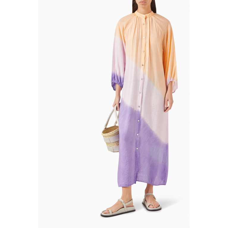 Electric & Rose - Annabelle Ombré Midi Dress in Crinkle Nylon-blend