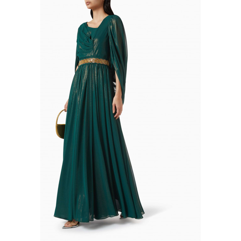 Amri - Draped Maxi Dress Green