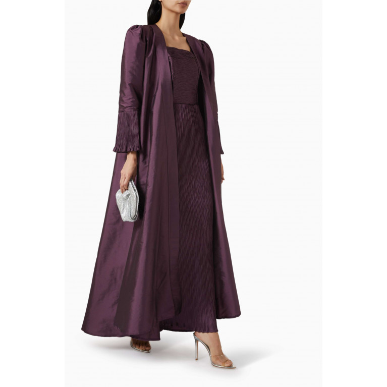 Amri - A-line Jacket & Dress Set Purple