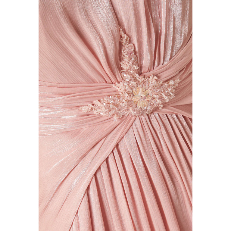 NASS - Draped Cape Maxi Dress Pink