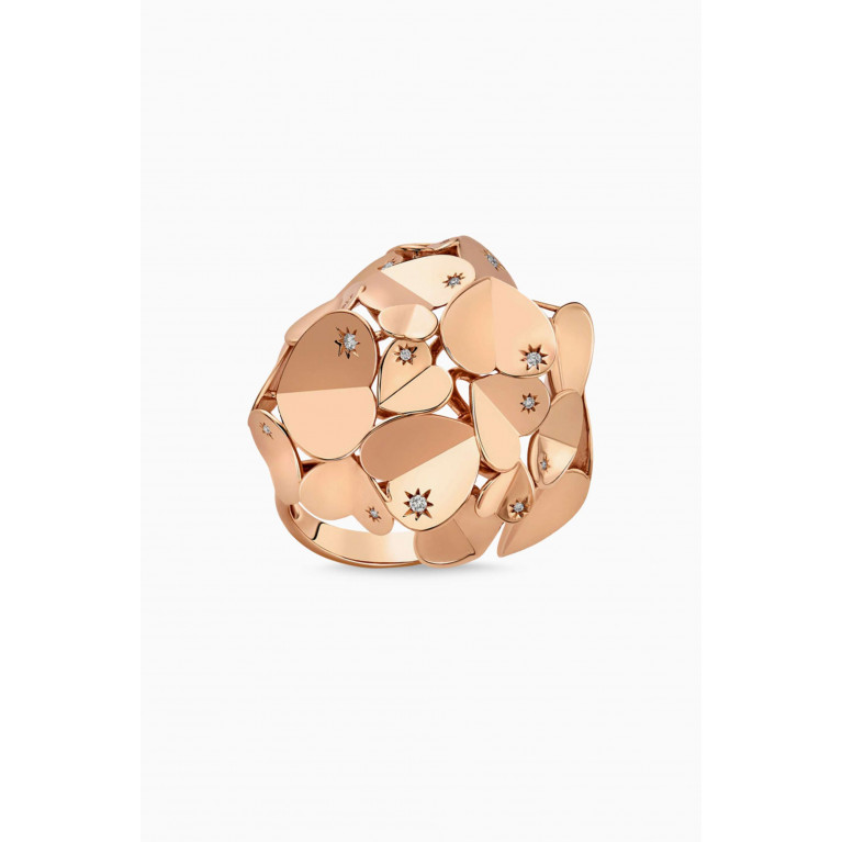 Gafla - Hiam Gafla Bombé Heart Diamond Ring in 18kt Rose Gold