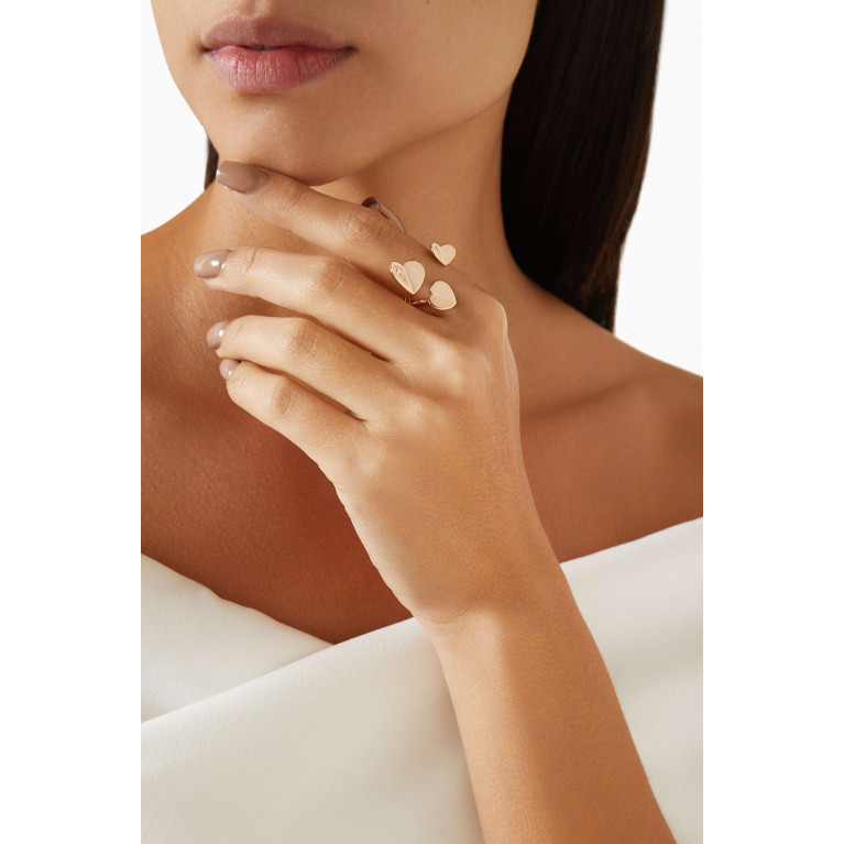 Gafla - Hiam Gafla Heart Diamond Ring in 18kt Rose Gold