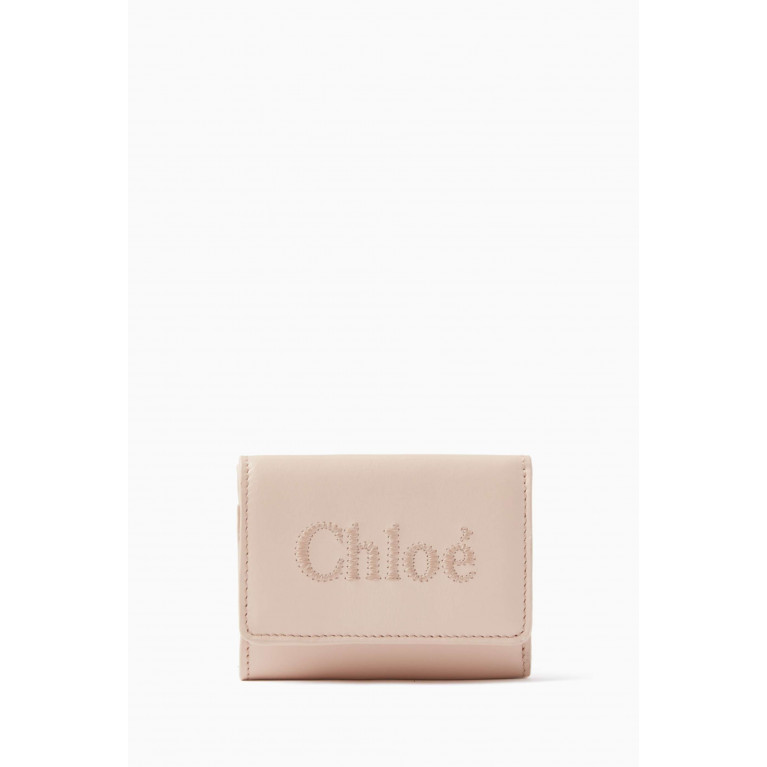 Chloé - Mini Tri-fold Wallet in Calfskin Leather