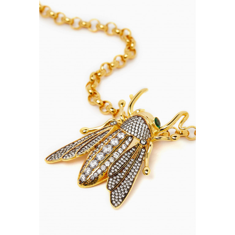 Begum Khan - Bee Necklace in 24kt Gold-plated Bronze