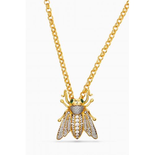 Begum Khan - Bee Necklace in 24kt Gold-plated Bronze