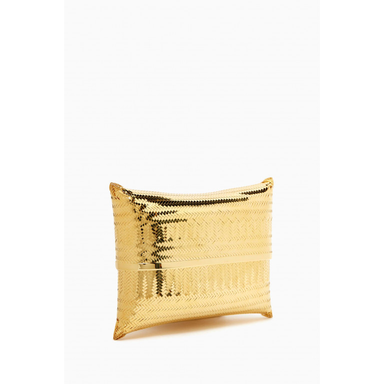 Begum Khan - Karma Evening Bag in 24kt Gold-plated Brass