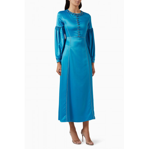 Mimya - Embellished Midi Dress Blue
