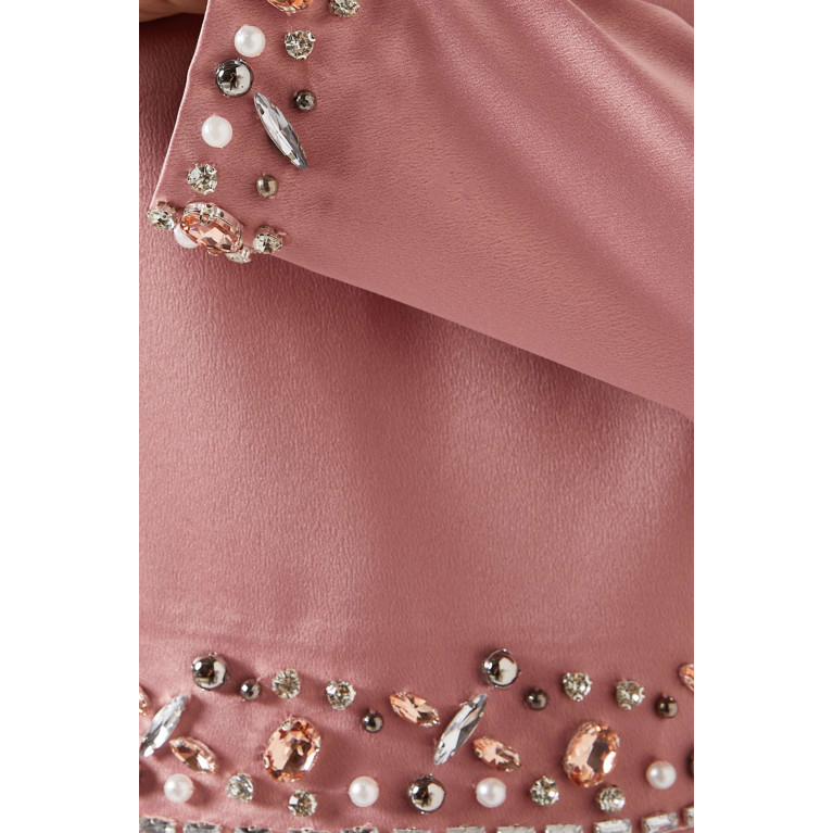 Mimya - Embellished High-neck Top Pink