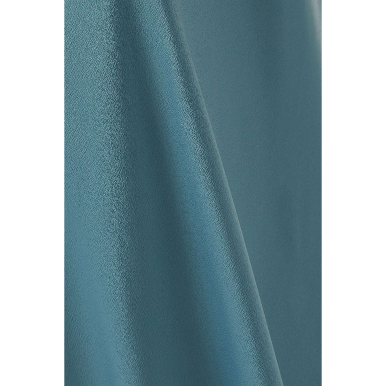 Mimya - Slip-on Midi Skirt in Satin Blue