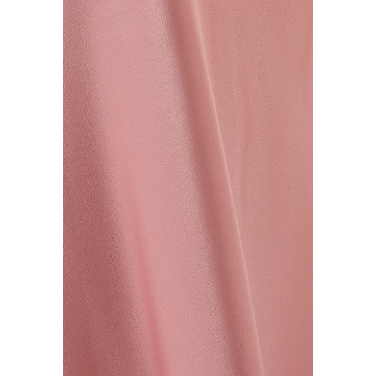 Mimya - Slip-on Midi Skirt in Satin Pink