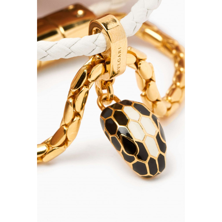 BVLGARI - Serpenti Forever Bracelet in Leather & Brass