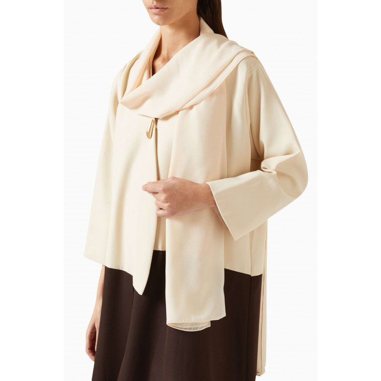 Beige Collection - Two-tone Abaya Neutral