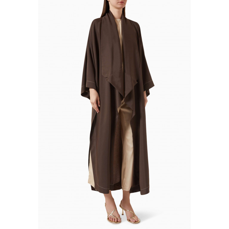 Beige Collection - Abaya & Co-ord Set Brown