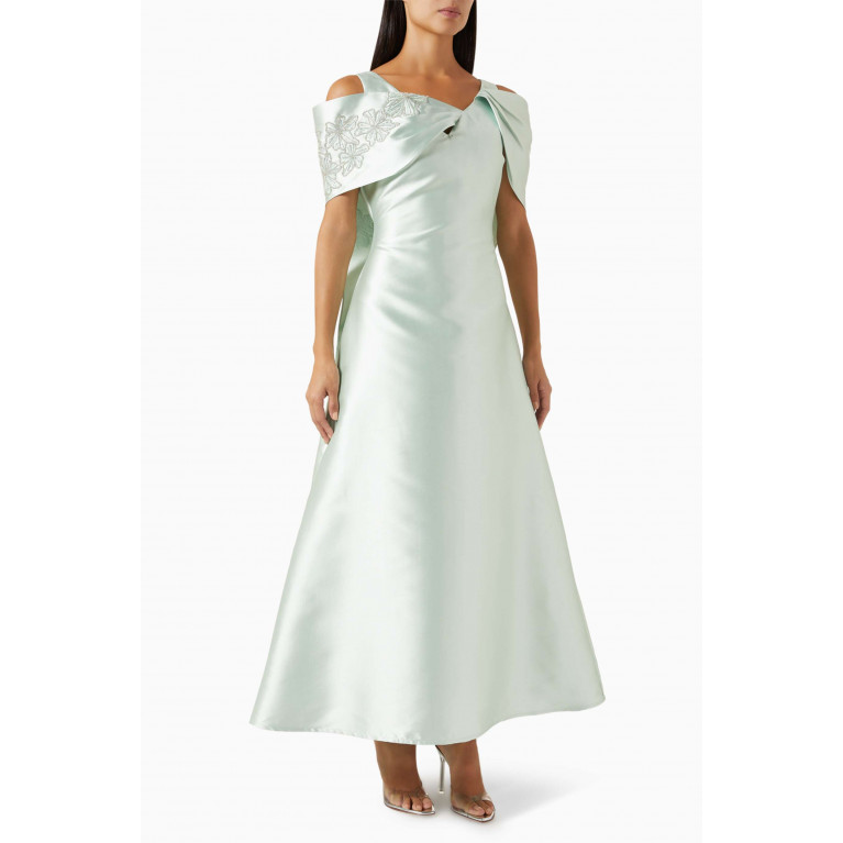 Alize - Crystal-embellished Maxi Dress in Satin