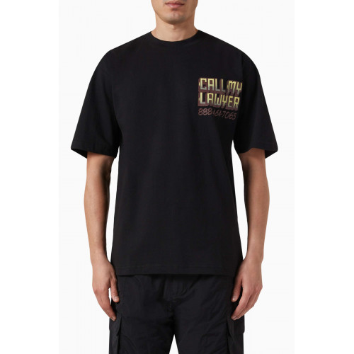 Market - Call My Lawyer Sign T-shirt in Cotton-jersey Black