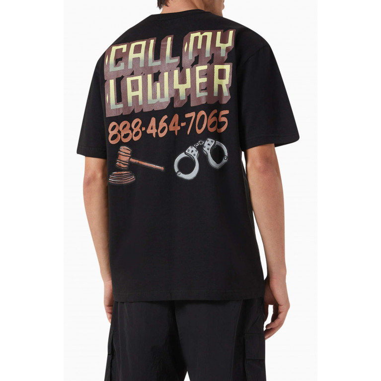 Market - Call My Lawyer Sign T-shirt in Cotton-jersey Black