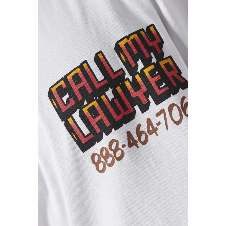 Market - Call My Lawyer Sign T-shirt in Cotton-jersey White
