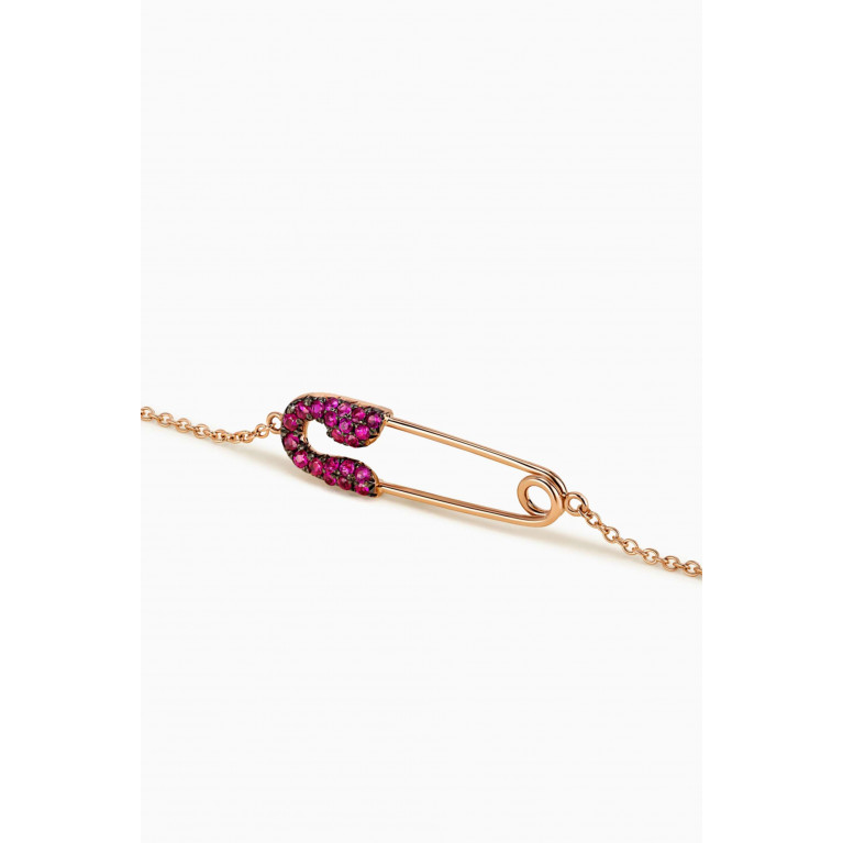 Jacob & Co. - Safety Pin Ruby Bracelet in 18kt Rose Gold