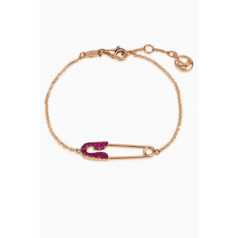Jacob & Co. - Safety Pin Ruby Bracelet in 18kt Rose Gold