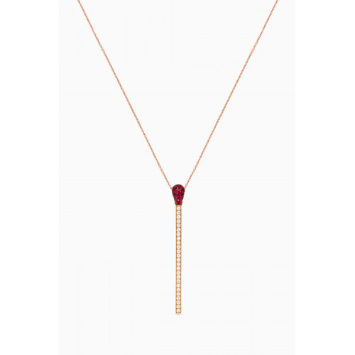Jacob & Co. - Bigger Match Ruby & Diamond Pendant Necklace in 18kt Rose Gold
