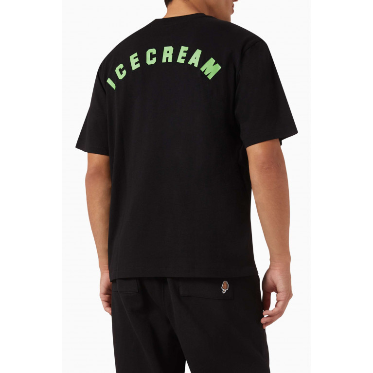 Ice Cream - Skate Cone T-shirt in Cotton Jersey Black