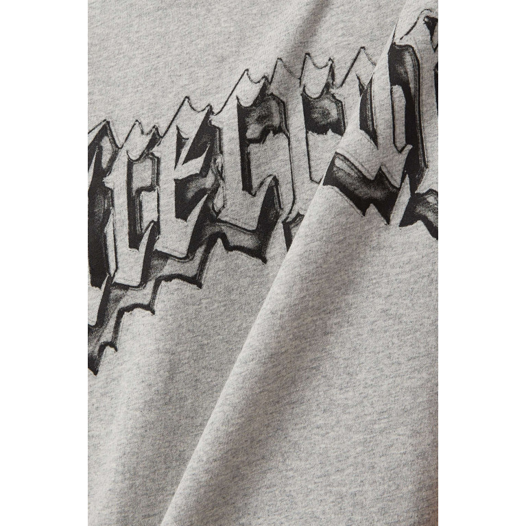 Ice Cream - Gothic College Logo T-shirt in Cotton Jersey Grey