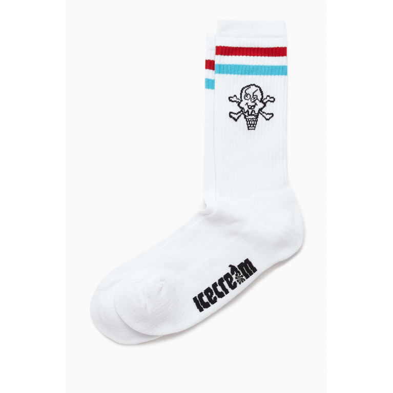 Ice Cream - Cones & Bones Sport Socks in Cotton-blend