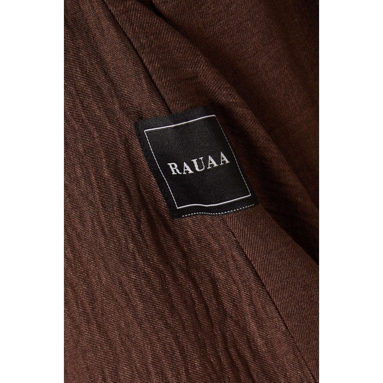 Rauaa Official - Pleated Abaya with Hamstring Black