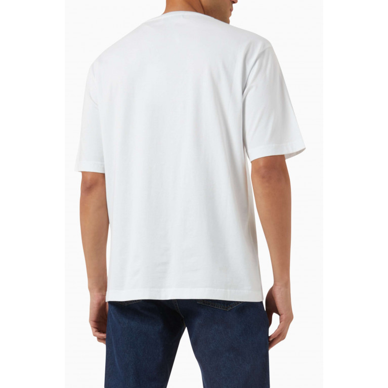 Ambush - Graphic Logo Print T-shirt in Organic Cotton Jersey White
