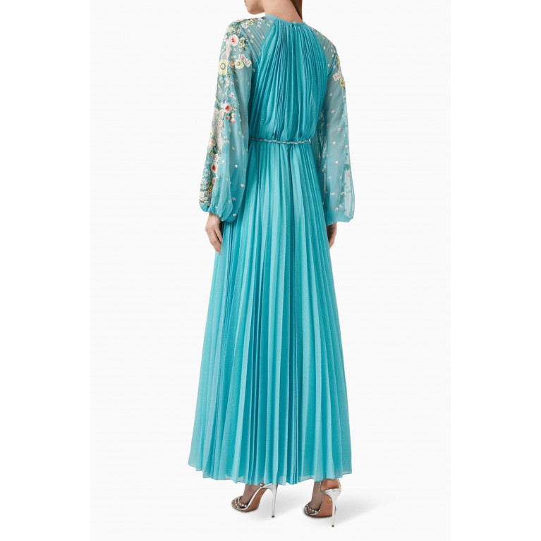 Pankaj & Nidhi - Ayana Embroidered Maxi Dress in Chiffon