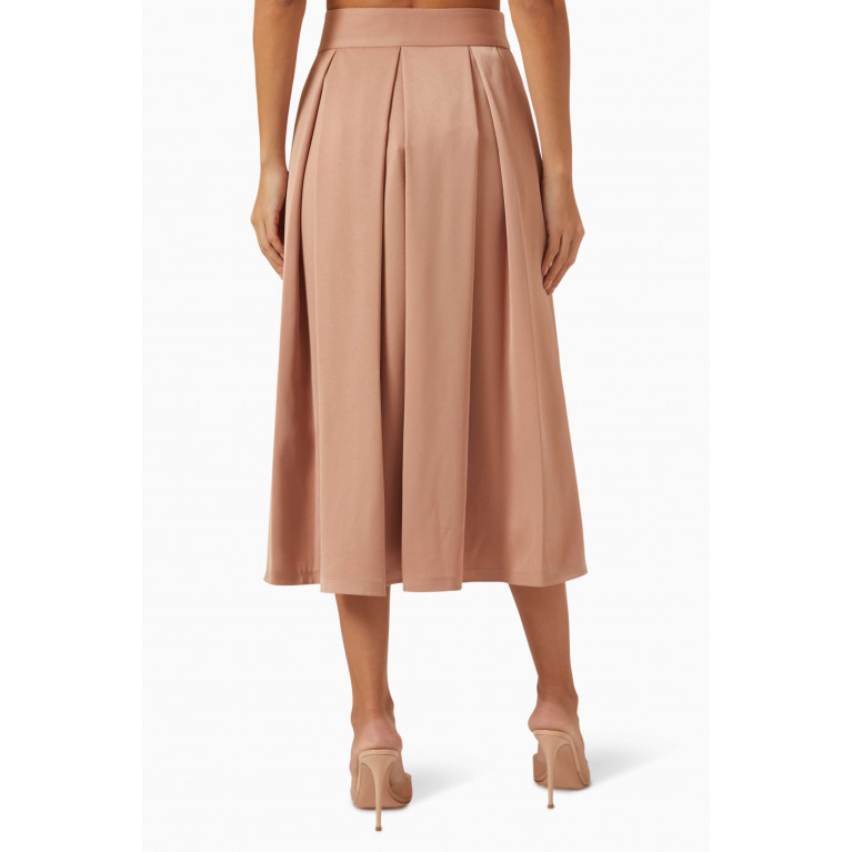 Serpil - Embellished Pleated Maxi Skirt Neutral