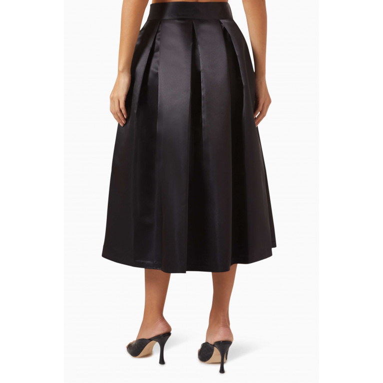 Serpil - Embellished Pleated Maxi Skirt Black