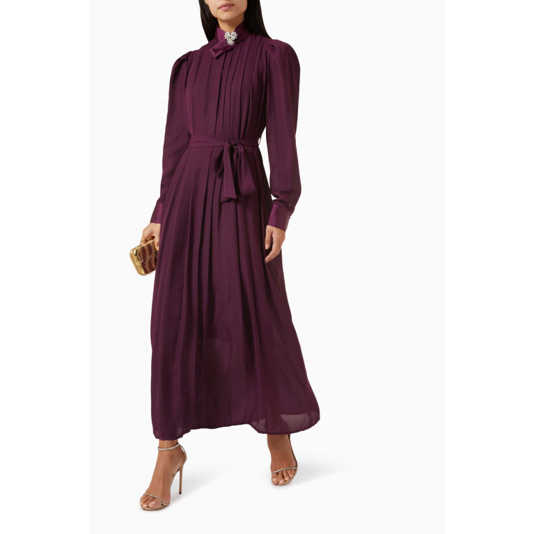 Serpil - Belted Maxi Dress Purple
