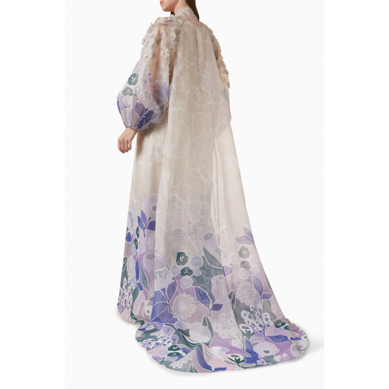 Kalico - Blueuet Floral Dress in Organza