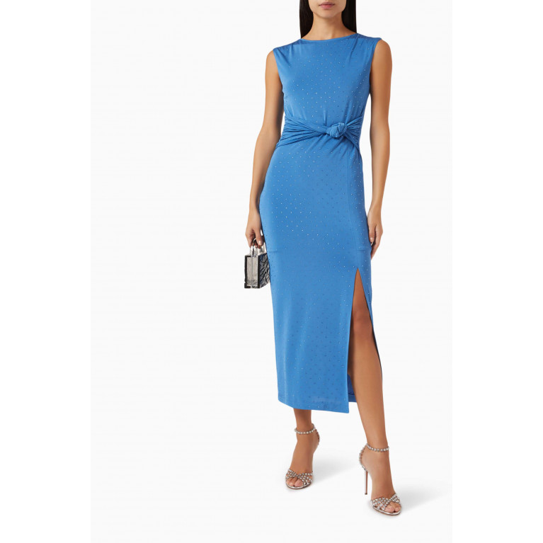 Setre - Beaded Embellishment Midi Dress Blue