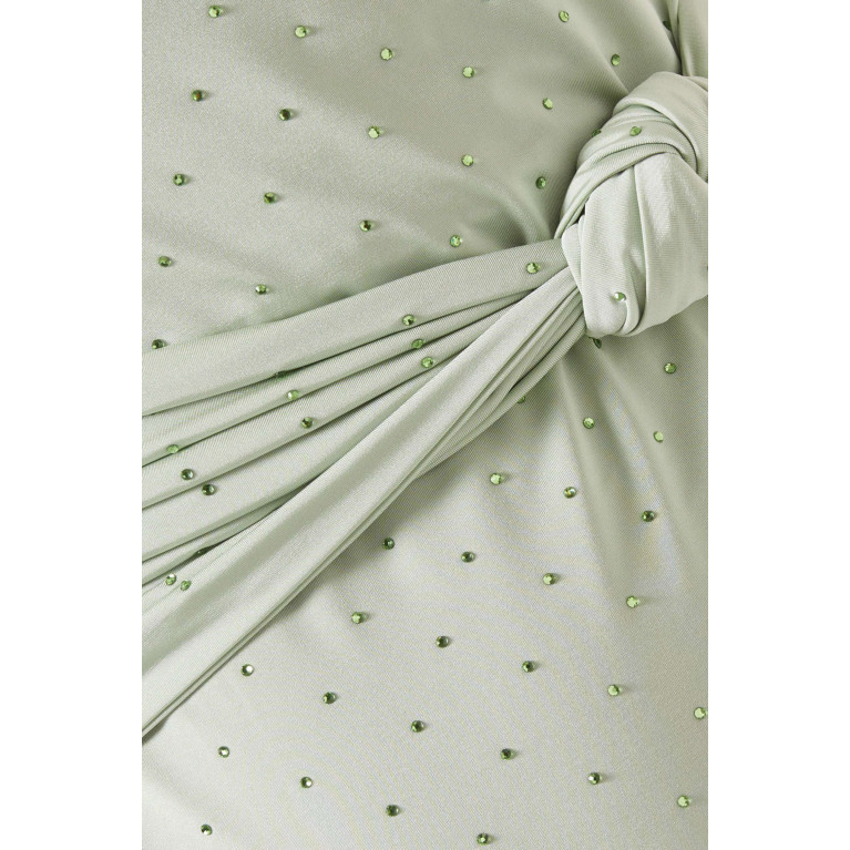 Setre - Bead-embellishment Midi Dress Green