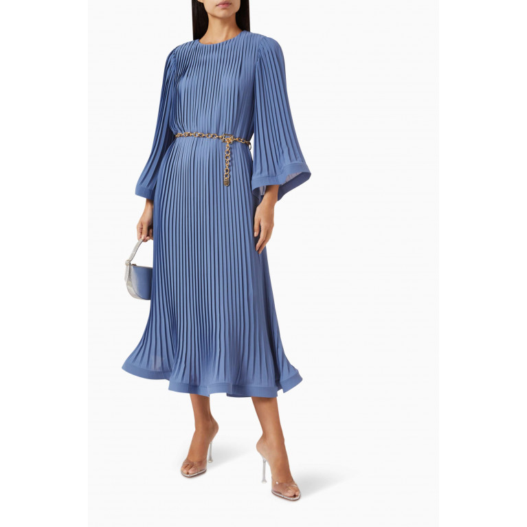 Setre - Pleated Midi Dress Blue