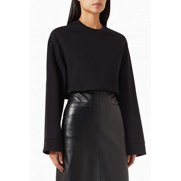 Courreges - Cocoon Cropped Sweater in Fleece