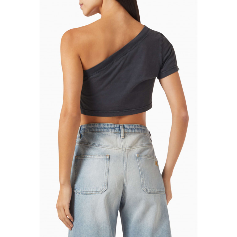 Courreges - Tuba Printed Cropped Top in Cotton