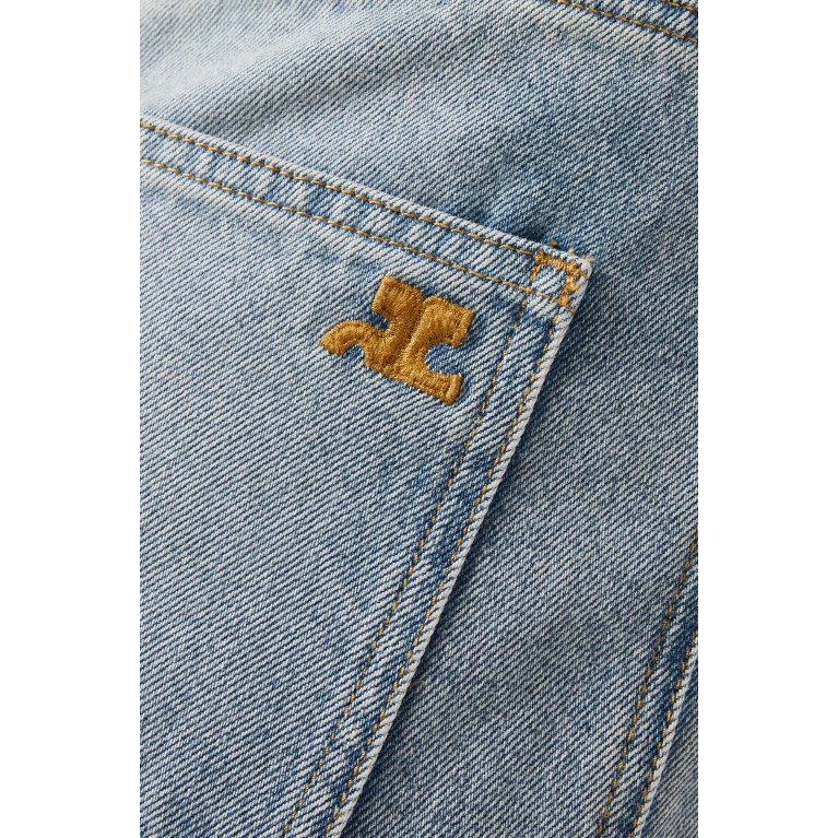 Courreges - Multiflex Logo-embroidered Jeans in Denim