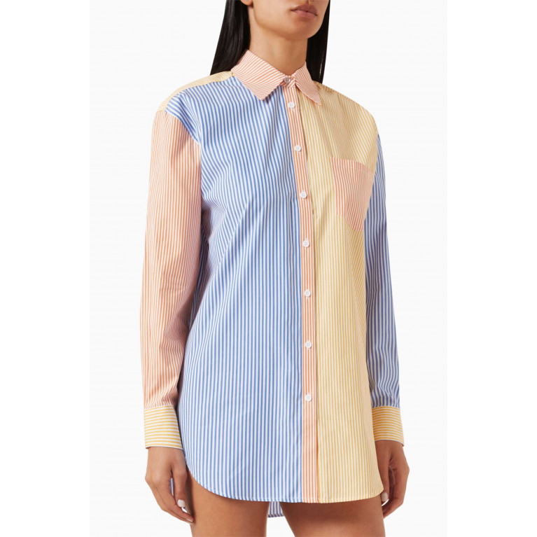 Solid & Striped - Striped Oxford Tunic Shirt in Cotton