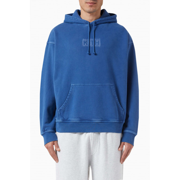Kith - Classic Logo Nelson Hoodie in Cotton-fleece Blue