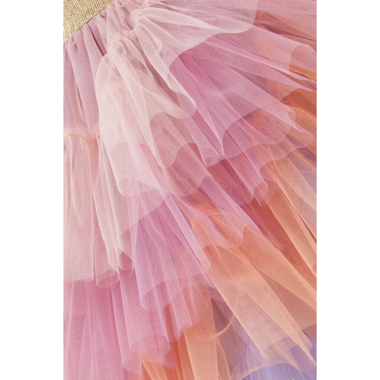Raspberry Plum - Asymmetric Skirt in Tulle