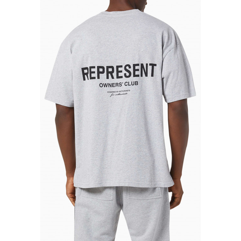 Represent - Owners Club Logo T-shirt in Cotton-jersey Grey