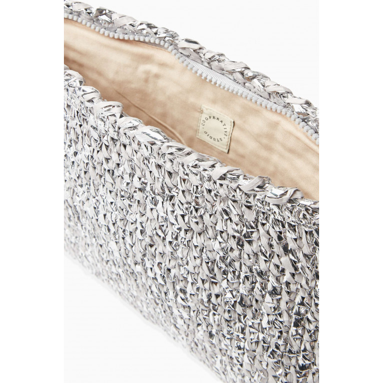 Cooperative Studio - Shiny Clutch Bag in Glitter Raffia