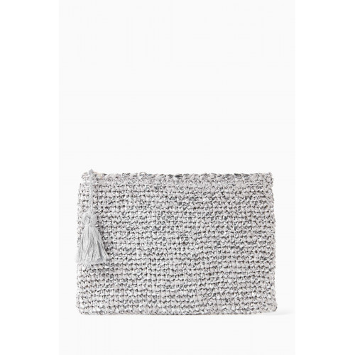 Cooperative Studio - Shiny Clutch Bag in Glitter Raffia